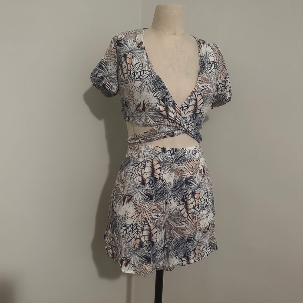 Floral print 2 piece set